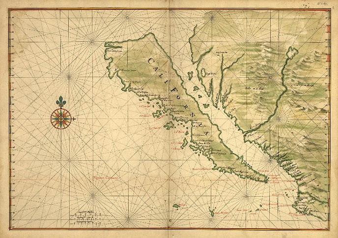 1650 Chart of California