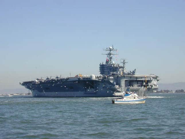 Aircraft Carrier in the Bay for Fleet Week