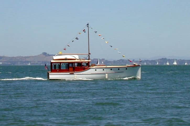 Beautiful Classic Motoryacht On The Water