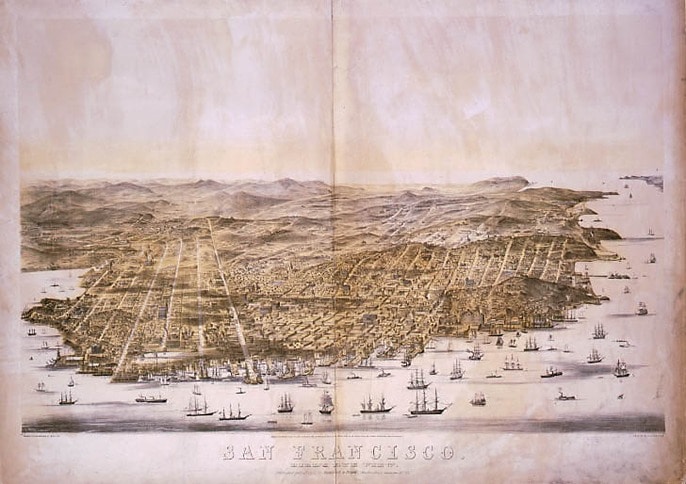 Bird's Eye View of Early San Francisco