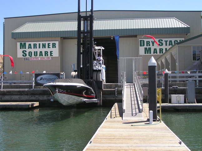 Boat Launch at Mariner Square Drystack Storage