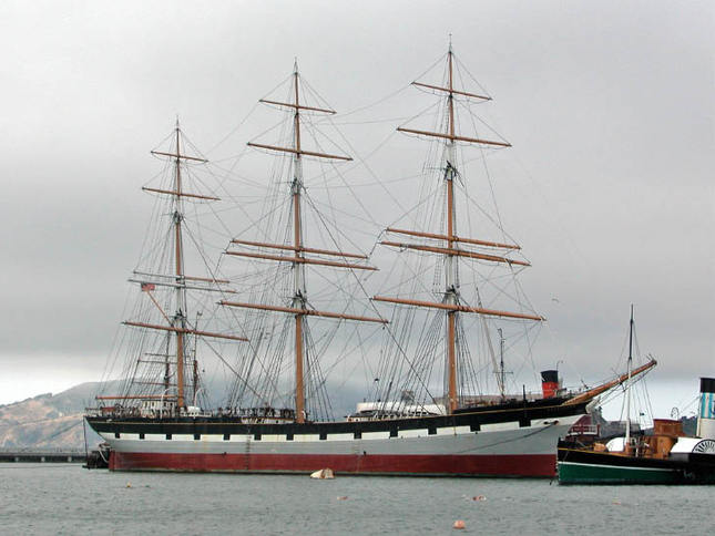 Classic Sailing Ship In Port