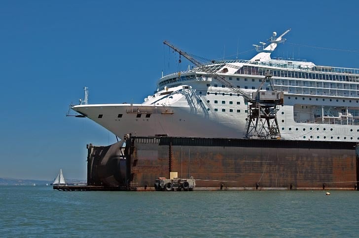 Cruise Ship in Drydock