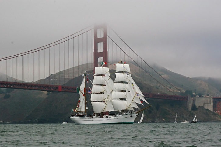 Cuauhtemoc Enters San Francisco Bay