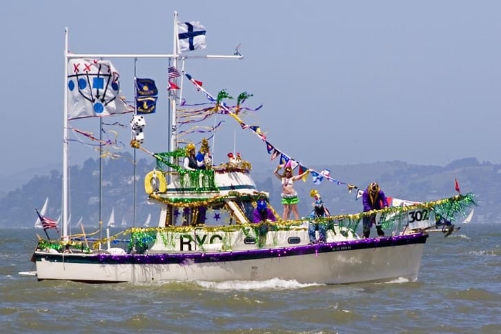 Decorated Boat in Opening Day Parade