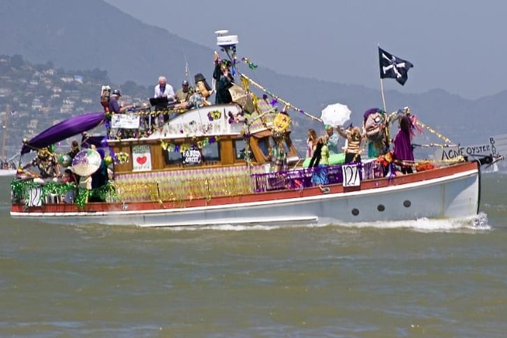 Decorated Trawler in Opening Day Parade 2