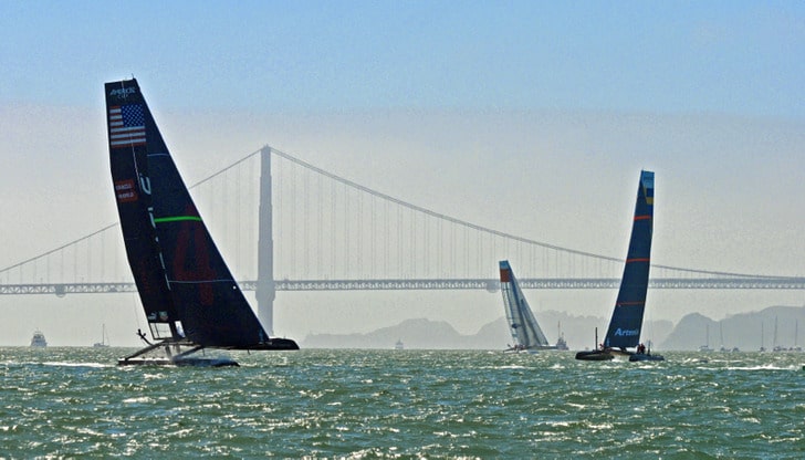 Exciting Times on AC45s in San Francisco Bay