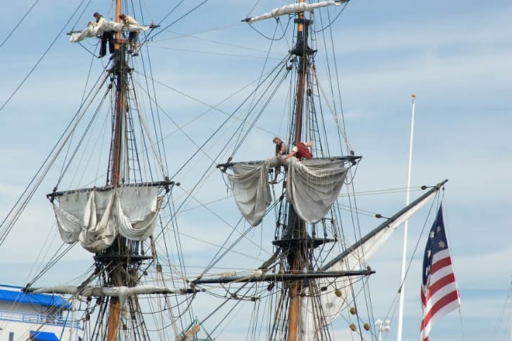 Furling the Sails on Lady Washington