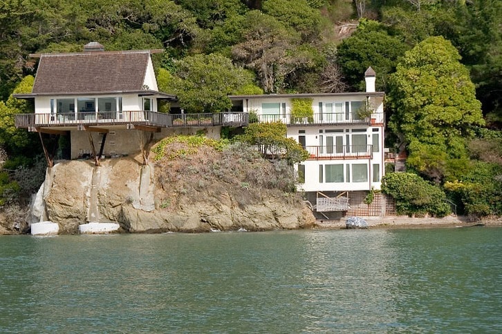 Homes Perched on a Rock in Belvedere