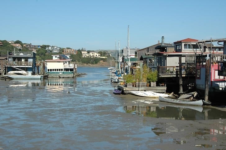 Houseboats at Low Tide
