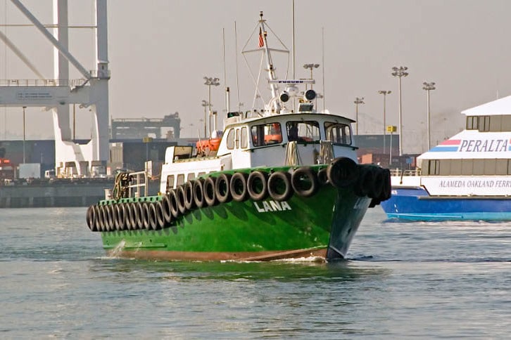 Lana Workboat With Tires All Around