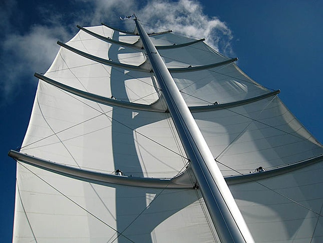 Looking Up a Mast on the Maltese Falcon