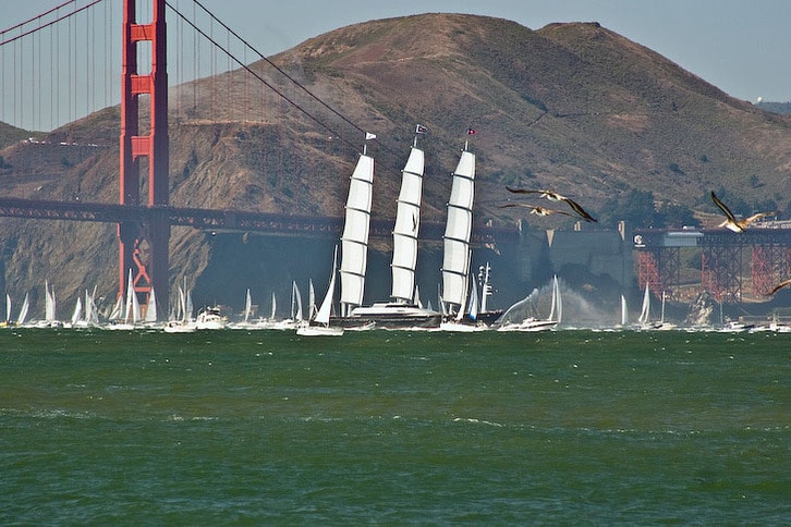 Maltese Falcon Enters San Francisco Bay