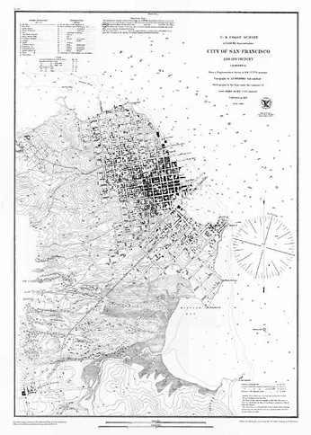 Map of San Francisco at End of the Gold Rush