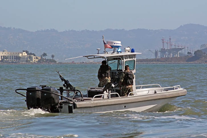 Navy Security Boat During Fleet Week
