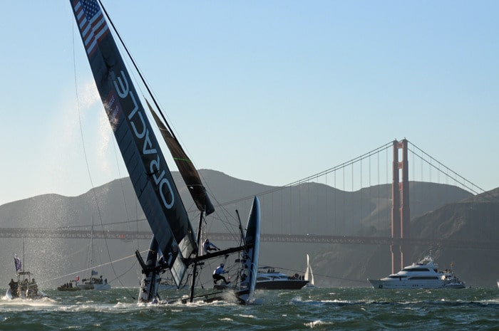 Oracle AC45 Capsizes in San Francisco Race