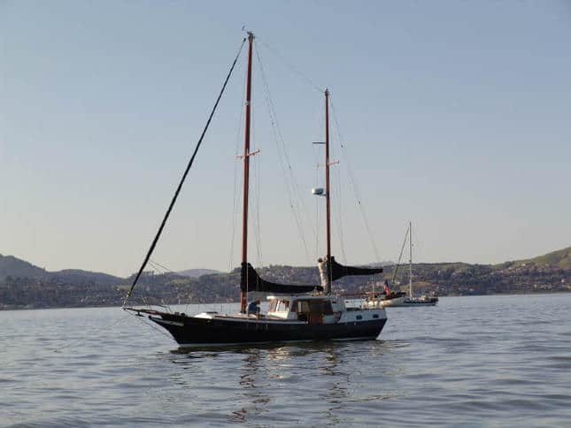 Pilothouse Ketch Anchored in Richardson Bay