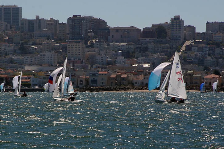 Racing Downwind Along the Cityfront
