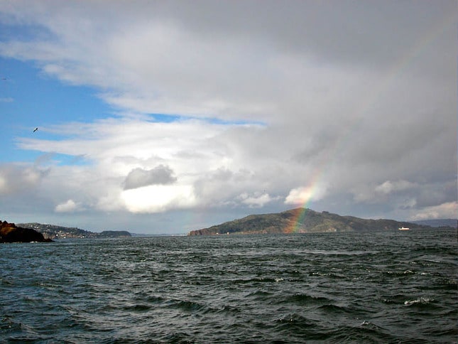 Rainbow over Angel Island