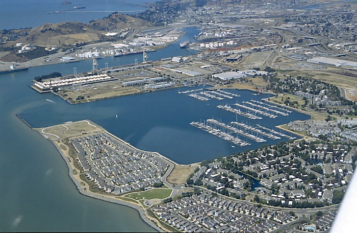 Richmond Harbor and Marinas Aerial