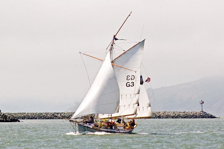 Sailboat Pushing Forward