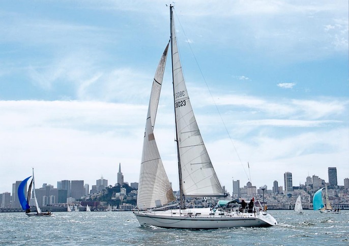 Sloop Ohana Sailing on San Francisco Bay