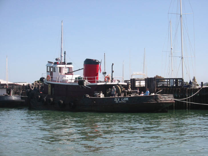 Tug Turned Houseboat in Sausalito Sea Lark
