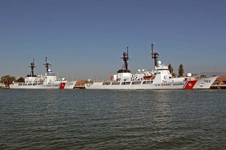 US Coast Guard Cutters at Coast Guard Island