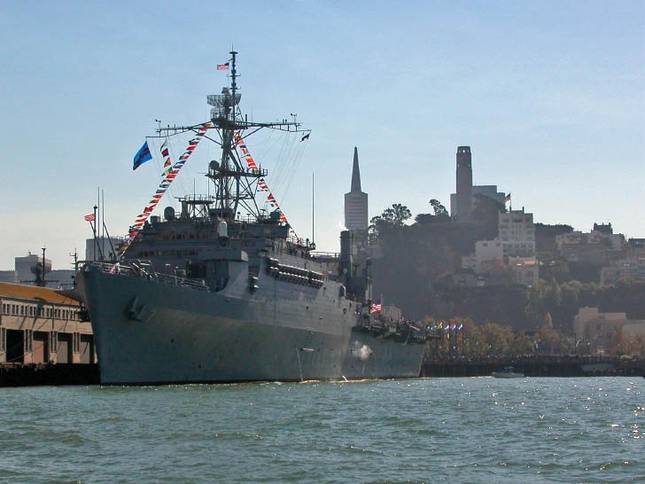 Warship Docked in San Francisco for Fleet Week