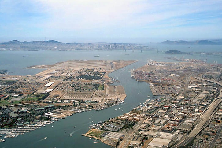 Western Oakland Estuary Aerial
